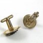 Vintage Silvertone Goldtone & Black Cufflinks 5517