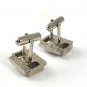 Vintage Silvertone & Blue Cufflinks 6117