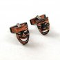Vintage Copper Comedy & Tragedy Theatre Cufflinks 10316