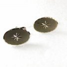 Vintage Sterling Silver Star Burst Cufflinks Unbranded 31216