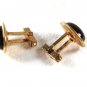 1950's - 60's Goldtone & Black ??? Cufflinks by ANSON ROP 3316