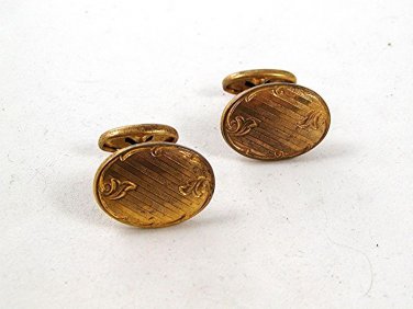 New Old Store Stock Edwardian / Victorian Gold Tone Cufflinks 92416b