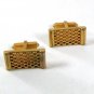 Vintage Gold Tone Mid Century Modern Cufflinks By ANSON 6316