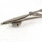 Vintage Silvertone & Blue Tie Clasp By HICKOK USA 7717