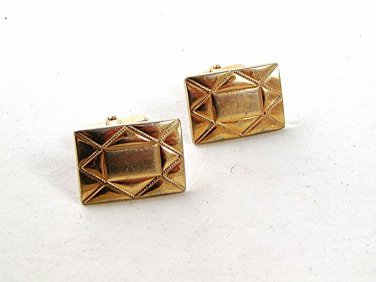 1960's Gold Tone Monogrammable Cufflinks By ANSON 93016