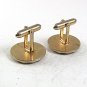 Vintage Goldtone & White Cufflinks By SWANK 10917