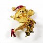 Vintage Christmas Mouse Brooch By MYLU 8416