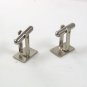 1960'S - 1970'S Very Small Silvertone Monogrammable Cufflinks 31717
