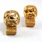 Vintage 1970's Goldtone Zodiac Sagittarius Wrap Around Cufflinks 12417