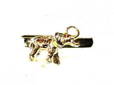 1950's - 1960's Republican Elephant Silvertone Tie Clasp Unbranded 10315