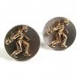 1970's Goldtone & Silvertone Bowling Cufflinks By SWANK 10417
