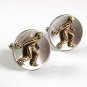 1970's Goldtone & Silvertone Bowling Cufflinks By SWANK 10417