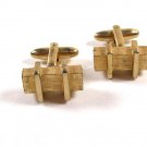 1960's Gold Tone  Cufflinks by HICKOK U.S.A.12415