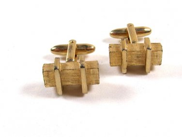 1960's Gold Tone  Cufflinks by HICKOK U.S.A.12415