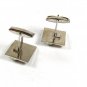 Silvertone & Black Cufflinks Unbranded 4716a
