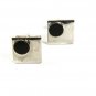 Silvertone & Black Cufflinks Unbranded 4716a