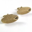 Vintage Goldtone & Black Cufflinks By SWANK 10217