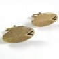 Vintage Goldtone & Black Cufflinks By SWANK 10217