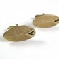 Vintage Goldtone & Black Cufflinks By SWANK 10217