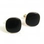 Vintage Goldtone & Black Cufflinks By ANSON 102417