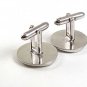 Vintage Silvertone & Black Cufflinks By SWANK 101517