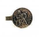 Vintage Silvertone Greek / Roman Warrior Tie Clasp 62317