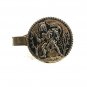 Vintage Silvertone Greek / Roman Warrior Tie Clasp 62317