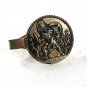 Vintage Silvertone Greek / Roman Warrior Tie Clasp 62317