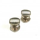 Deco Silvertone Mother Pearl Cufflinks By B&W KUM-A-PART PAT. 1923 52917