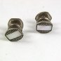 Deco Silvertone Mother Pearl Cufflinks By B&W KUM-A-PART PAT. 1923 52917