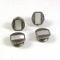 Deco Silvertone Mother Pearl Cufflinks By B&W KUM-A-PART PAT. 1923 52917