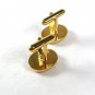 Gold Tone & Black Dress Cufflinks Unbranded 52016