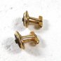 Gold Tone & Red Cufflinks & Tie Clasp Cufflinks by ANSON 1216