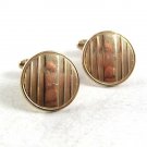 Vintage Oval Goldtone Dress Cufflinks 101017