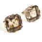 Vintage Goldtone & Smokey Cufflinks By SWANK 81517