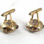 Vintage Goldtone & Smokey Cufflinks By SWANK 81517