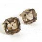 Vintage Goldtone & Smokey Cufflinks By SWANK 81517