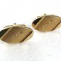Vintage Goldtone Brushed Cufflinks By SWANK 71717