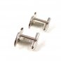Vintage Silver Tone & Faux Pearl Cufflnks By HICKOK USA 91716