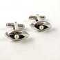 Vintage Silver Tone & Faux Pearl Cufflnks By HICKOK USA 91716