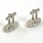 1950's Silvertone & Black Initial / Letter B Cufflinks By SHIELDS 5517