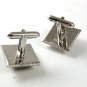 1970's Silver Tone & Blue Cufflinks By SWANK 1217