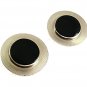 Vintage Silvertone & Black  1 1/4" Cufflinks By DESTINO 73117