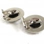 Vintage Silvertone & Black  1 1/4" Cufflinks By DESTINO 73117