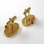 Gold Tone Helbros 17 Jewels STEAMBUCK Watch Cufflinks 1317