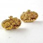 Gold Tone Helbros 17 Jewels STEAMBUCK Watch Cufflinks 1317