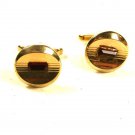 1960's Goldtone & Red Cufflinks Unbranded 102215