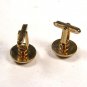 1960's Goldtone & Red Cufflinks Unbranded 102215