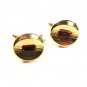 1960's Goldtone & Red Cufflinks Unbranded 102215