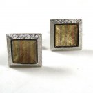 Dressy Silver Tone & Gold Tone Cufflinks by S in Shield 12215